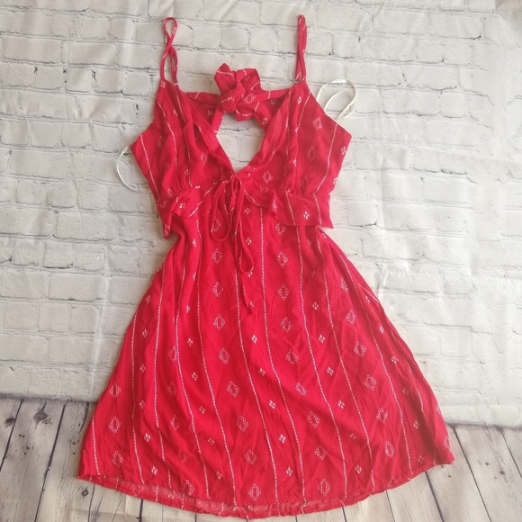 Salty Lemon Dresses & Skirts - Salty Lemon Sexy A-LINE Bow Dress in Red Large
